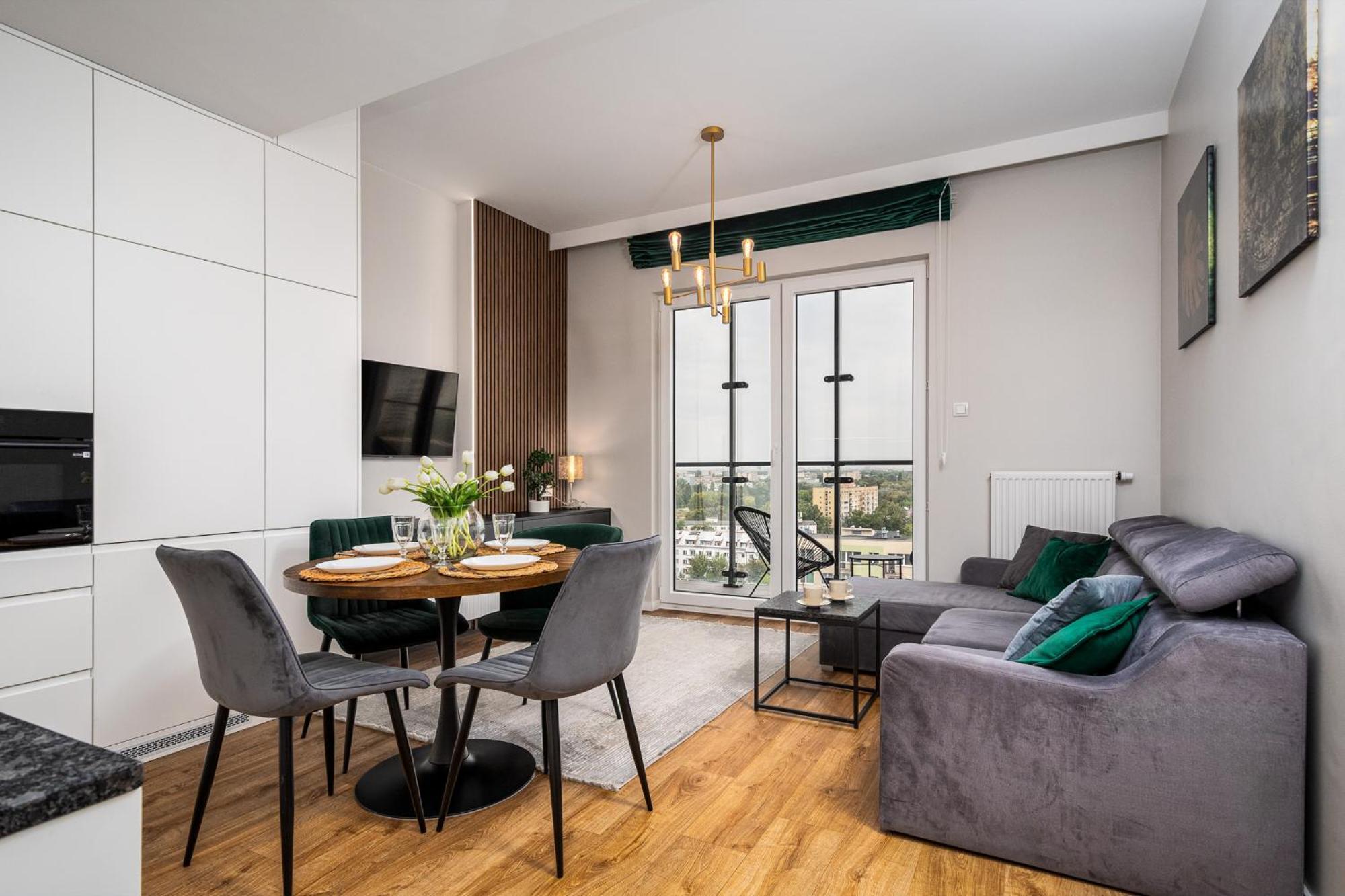 Wola Tower Deluxe Separate Bedroom With Free Garage - By Perfect Apart Варшава Экстерьер фото